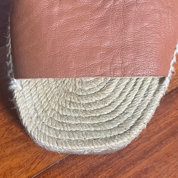 Rag & Bone Sayre Espadrille Wedge Sandals Leather Brown 6.5  37 Quiet Luxury - Picture 6 of 11